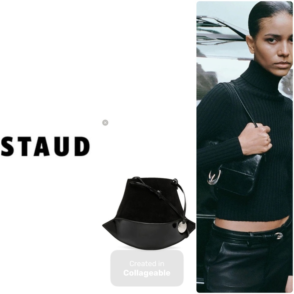 ‼️WOW‼️STAUD Black Mona Leather Shoulder Bag—NWT‼️